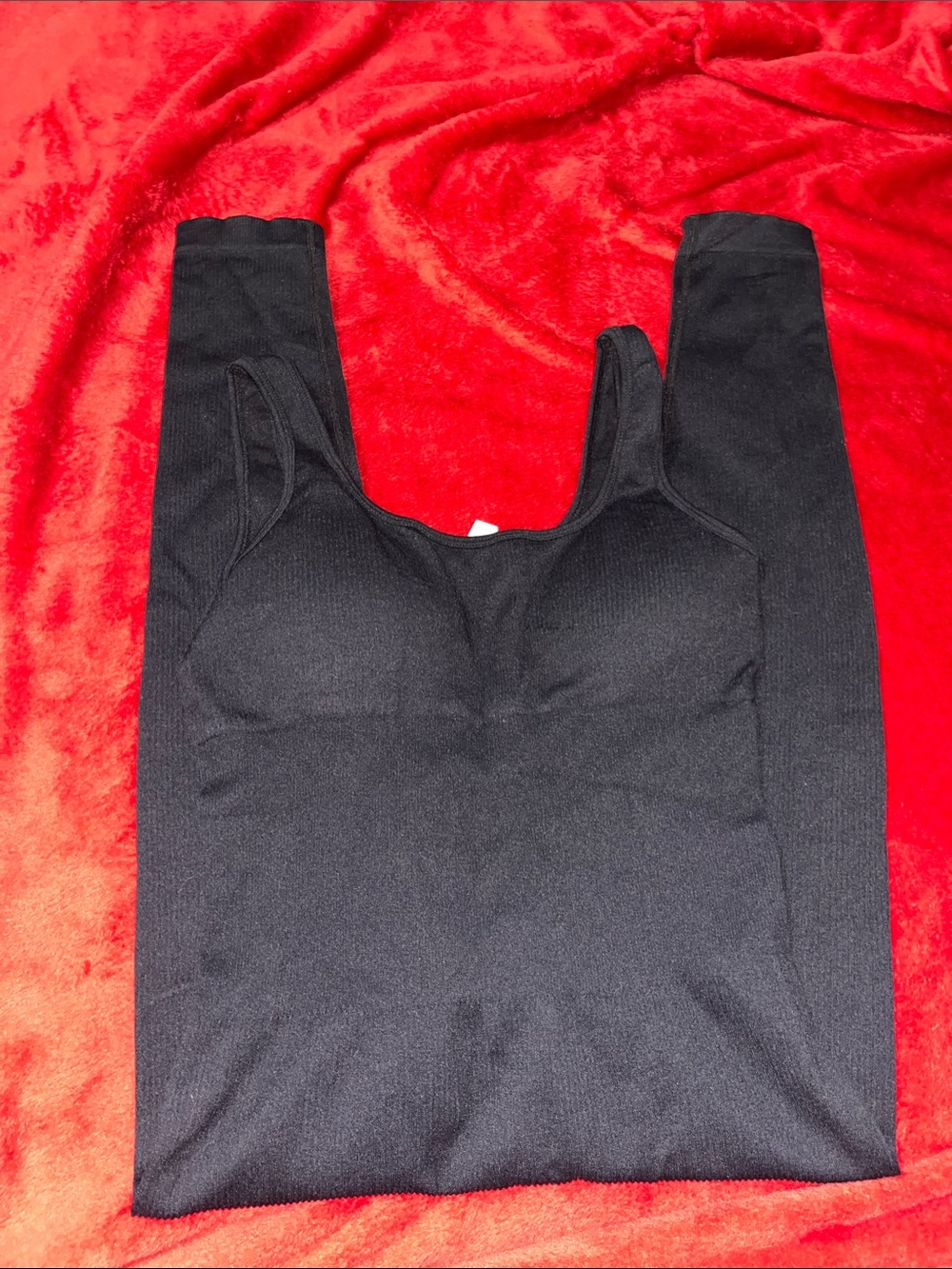 Women's Seamless Black Tank Bodysuit - Comfortable Support